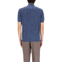 LINEN KNIT POLO SHIRT