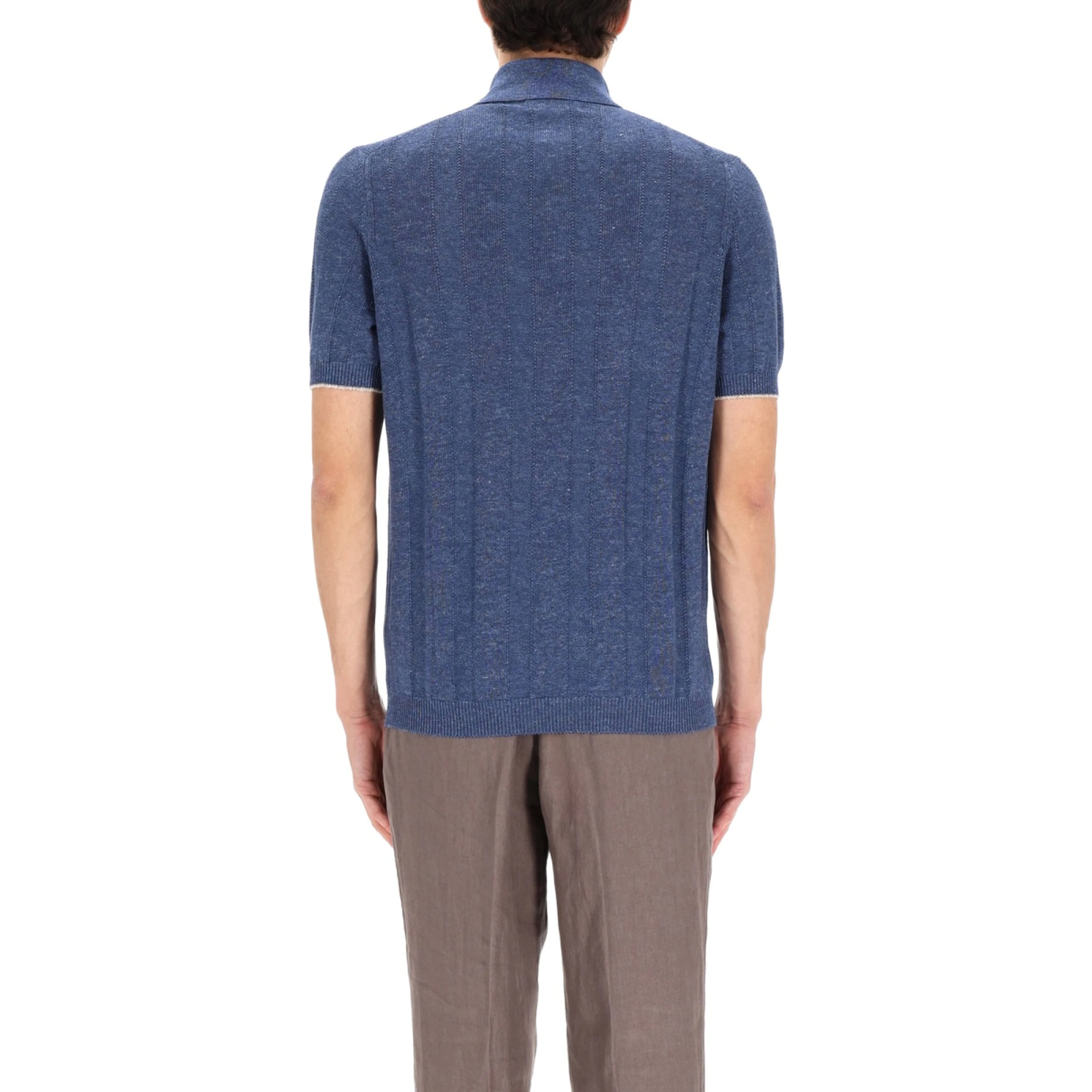 LINEN KNIT POLO SHIRT