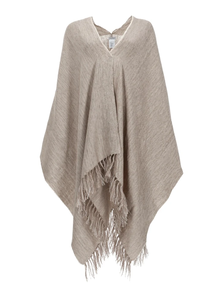 PONCHO IN LINO