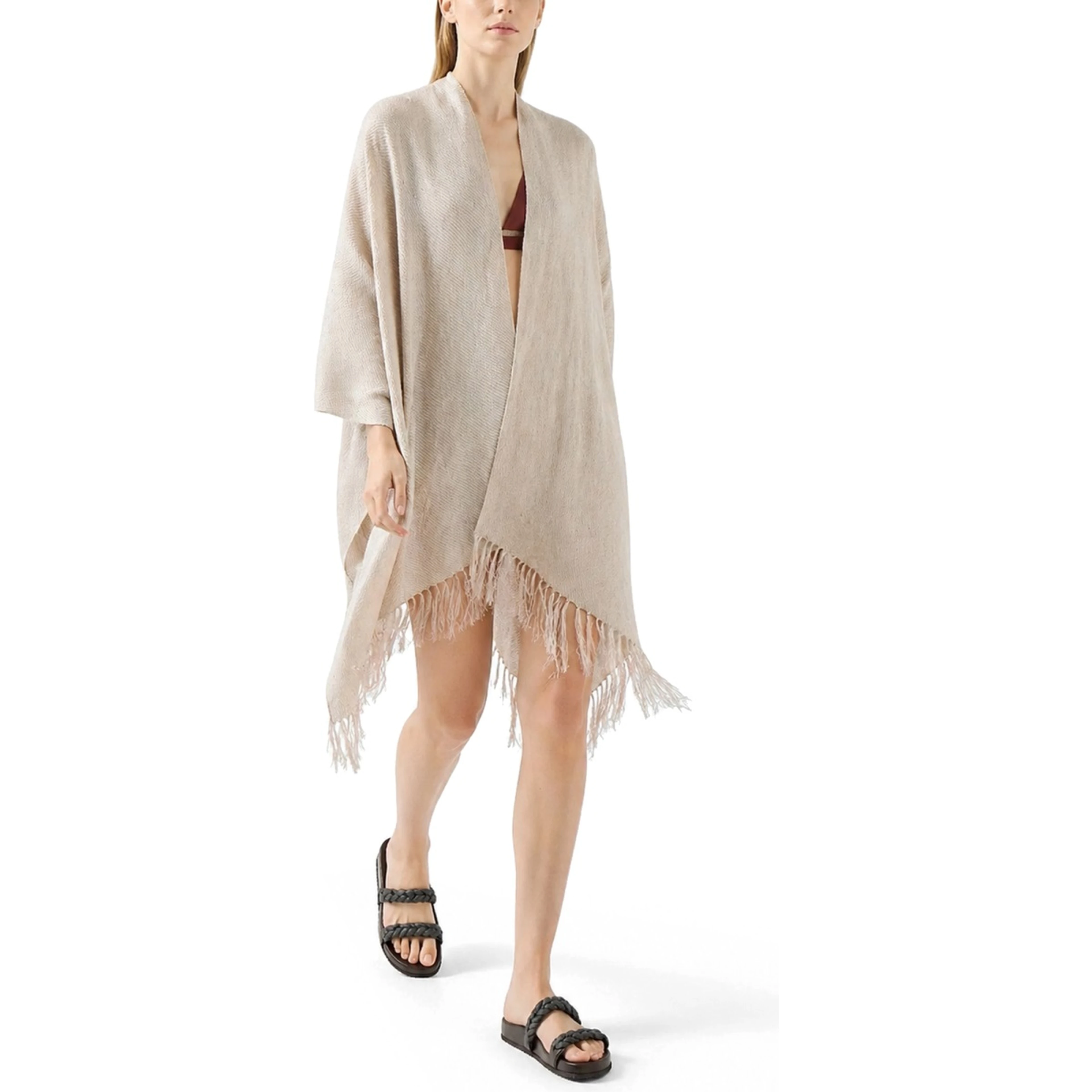 PONCHO IN LINO