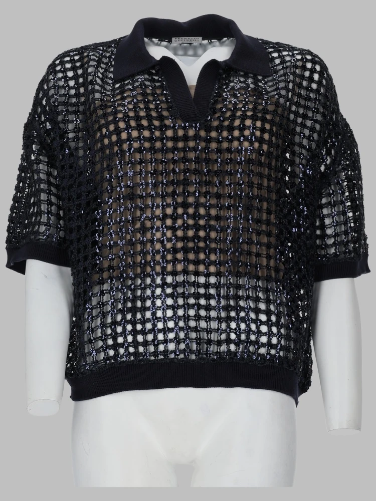 POLO IN MAGLIA DI SETA E LINO