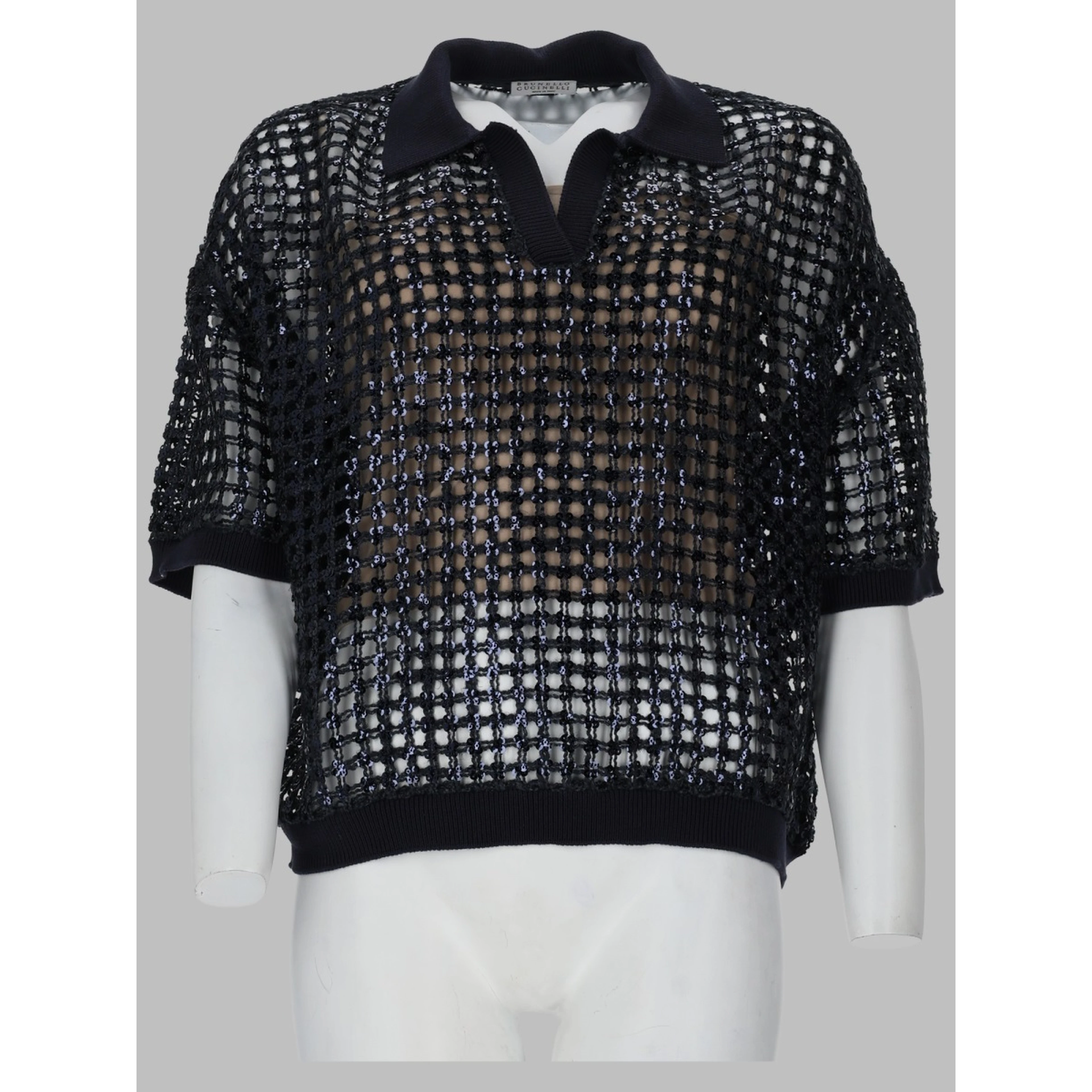 POLO IN MAGLIA DI SETA E LINO