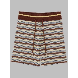 SHORTS IN MAGLIA DI COTONE A RIGHE