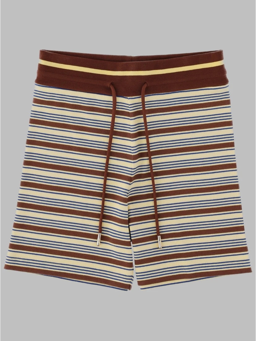 SHORTS IN MAGLIA DI COTONE A RIGHE