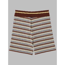 SHORTS IN MAGLIA DI COTONE A RIGHE