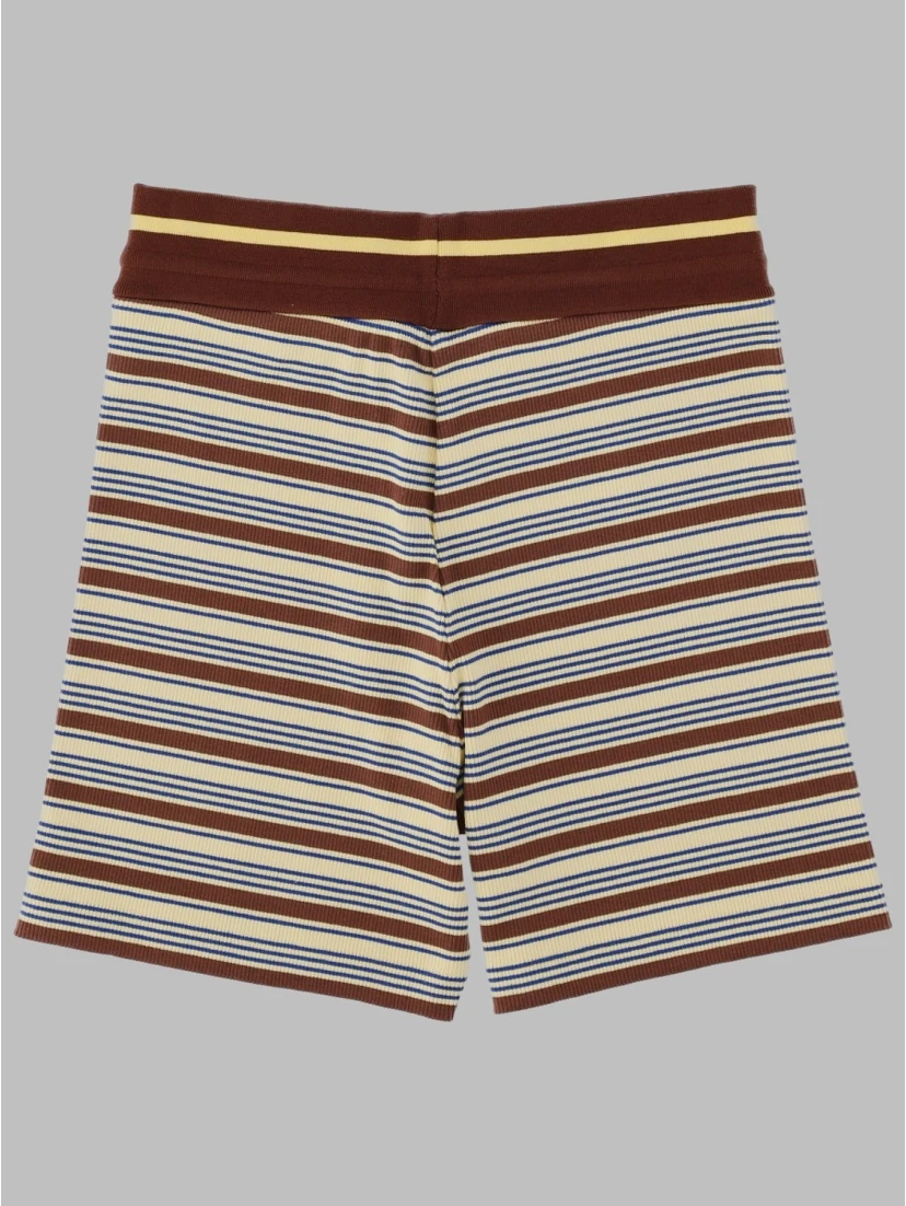 SHORTS IN MAGLIA DI COTONE A RIGHE