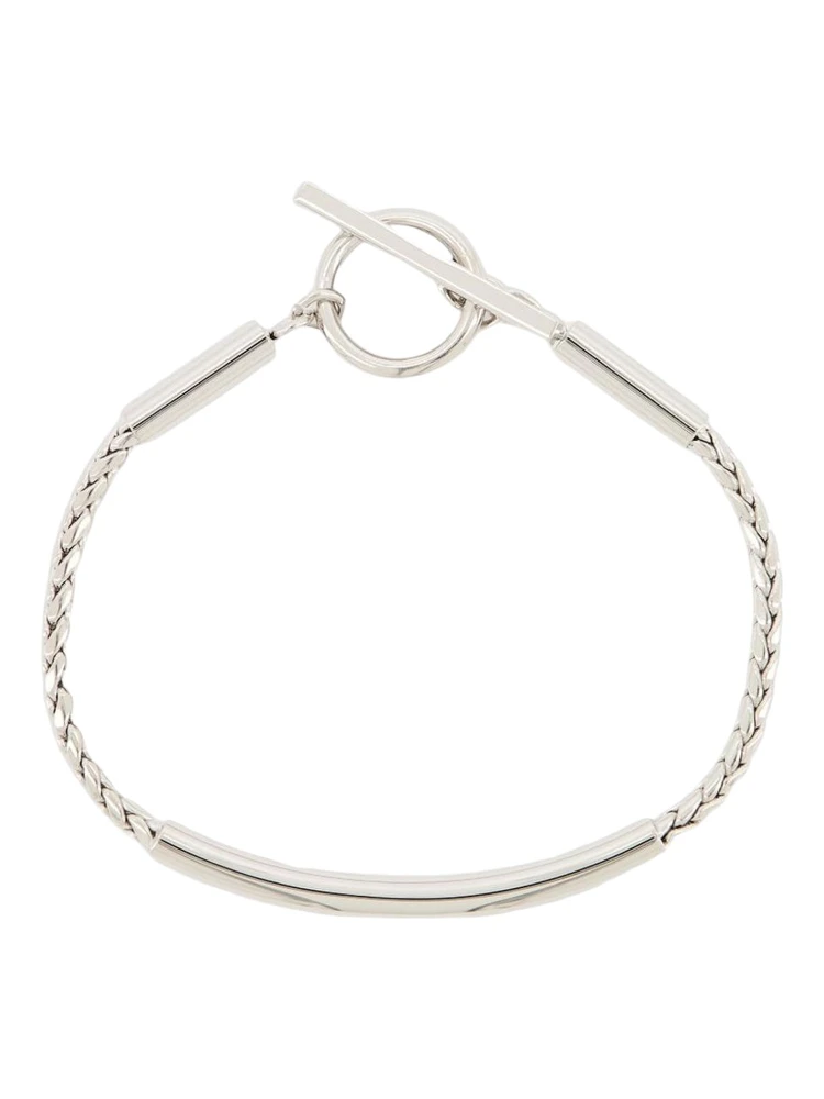 BRACCIALE CON CATENA A SPIGA E TUBO
