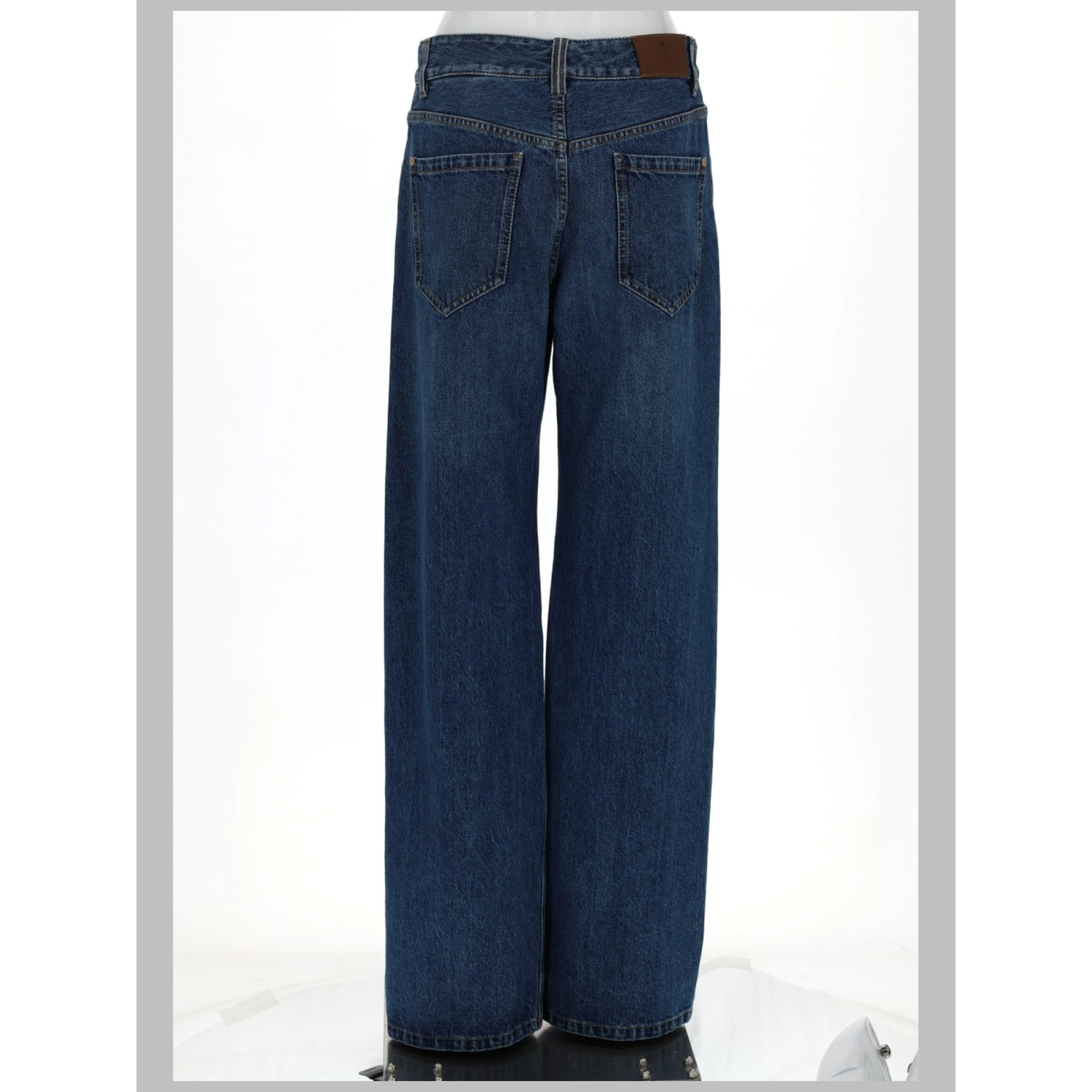 PANTALONE "CONTEMPORARY LOOSE" IN DENIM AUTHENTIC CON MONILE