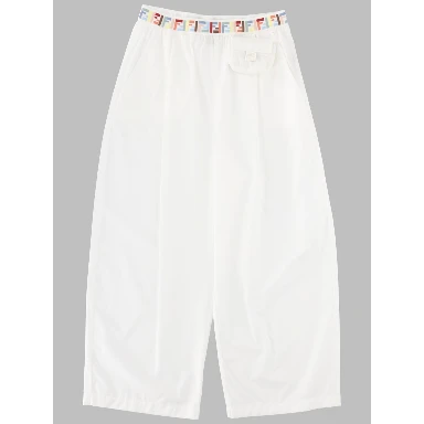 PANTALONE AMPIO CON CINTURA LOGATA FF MULTICOLOR