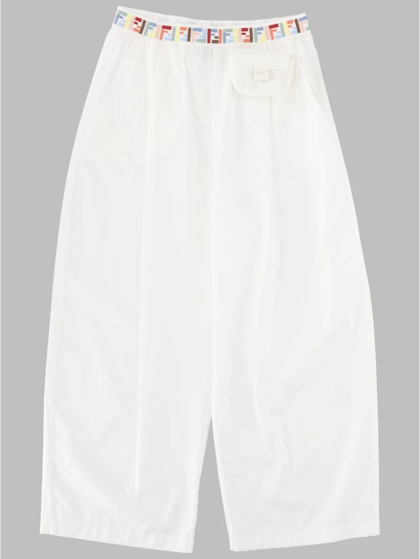 PANTALONE AMPIO CON CINTURA LOGATA FF MULTICOLOR