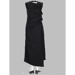 ABITO MIDI CON DETTAGLI "KNOT" IN PELLE