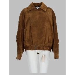 Giacca Oversize In Pelle Crosta Vintage