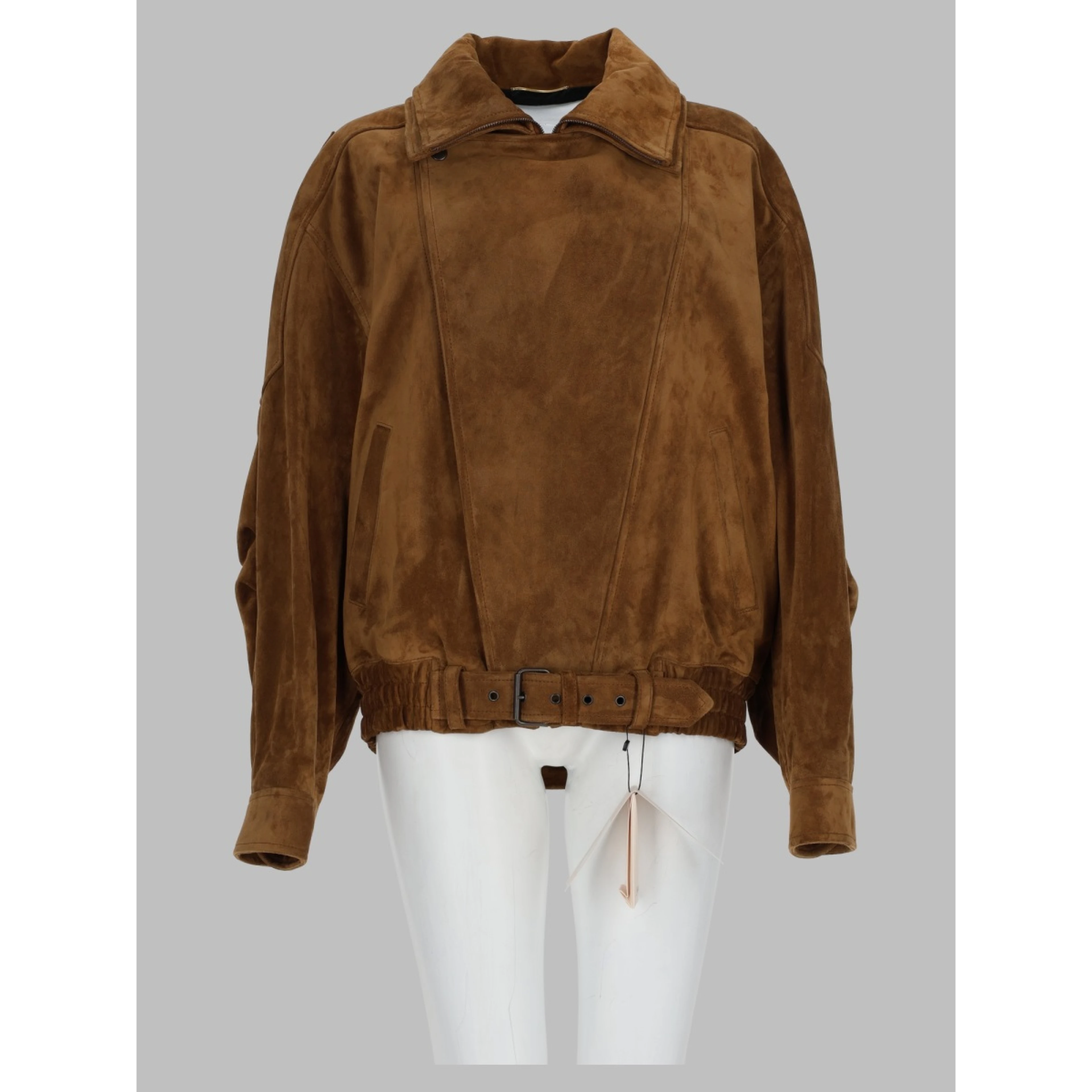 Giacca Oversize In Pelle Crosta Vintage