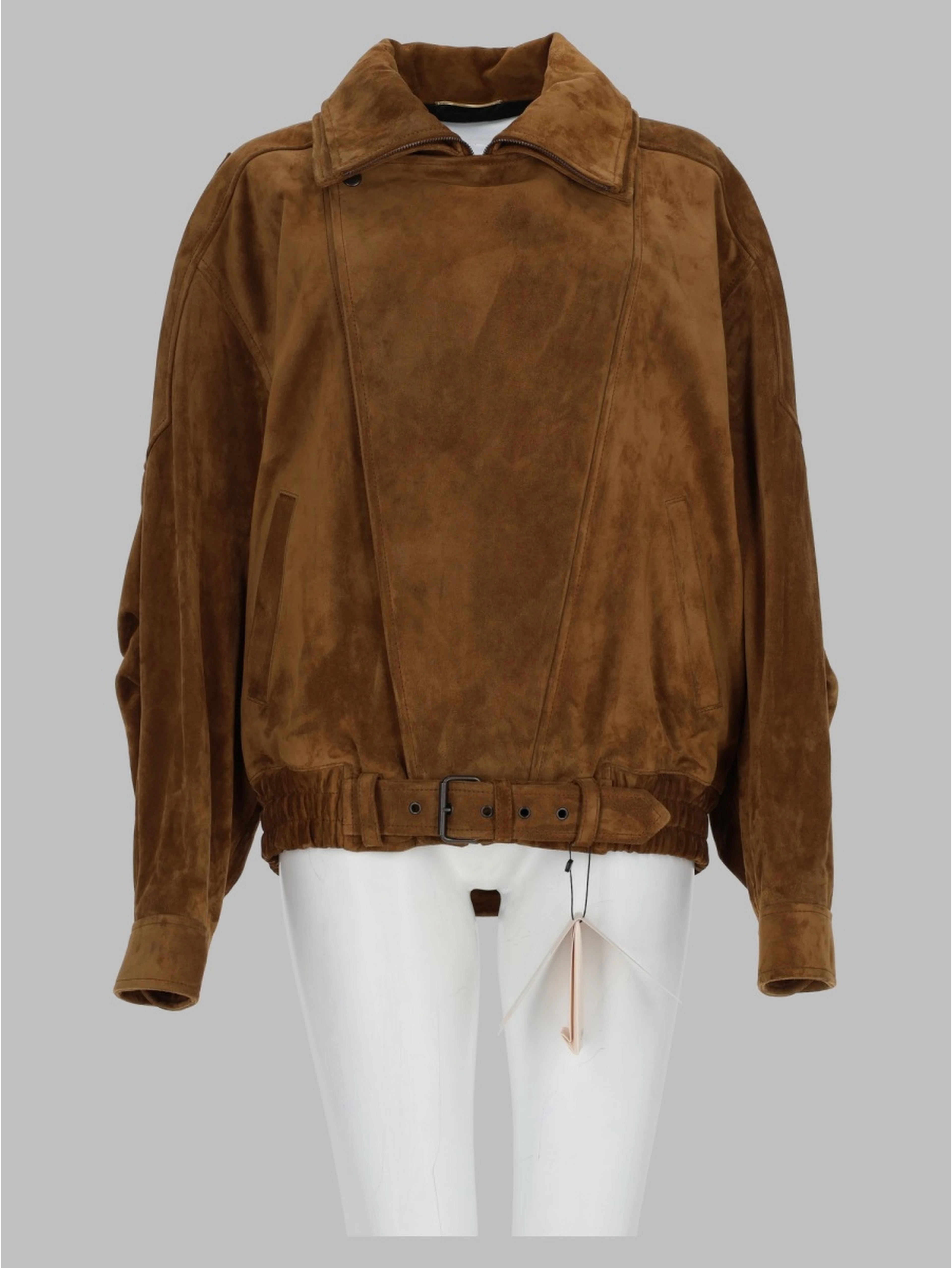 Giacca Oversize In Pelle Crosta Vintage