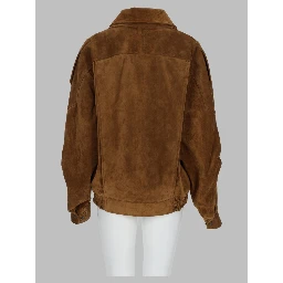 Giacca Oversize In Pelle Crosta Vintage