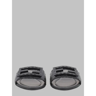 SLIDE "BAGUETTE" IN PELLE NERA