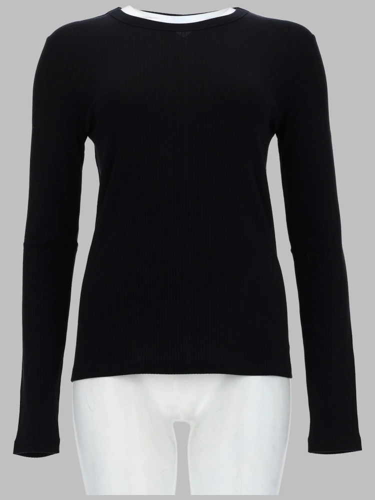 T-SHIRT A MANICHE LUNGHE IN JERSEY