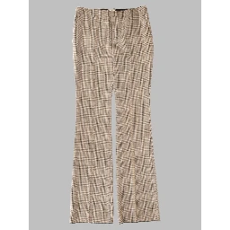 Pantalone Svasato In Lana Pied De Poule Principe Di Galles