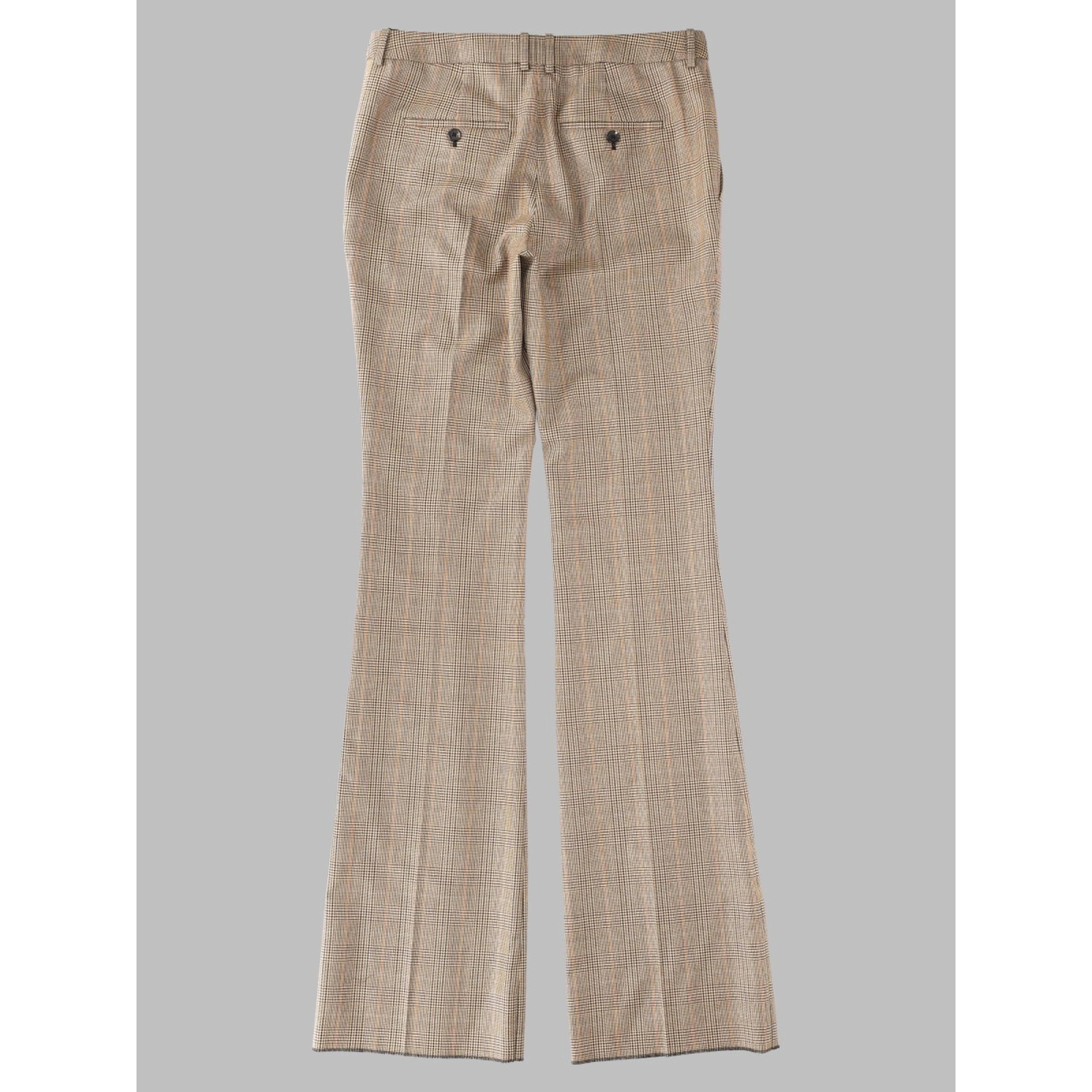 Pantalone Svasato In Lana Pied De Poule Principe Di Galles