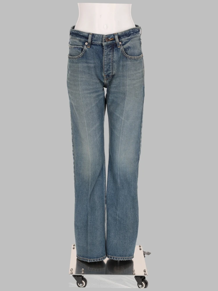 JEANS IN DENIM CON DETTAGLI USURATI