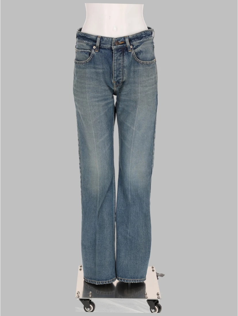 JEANS IN DENIM CON DETTAGLI USURATI
