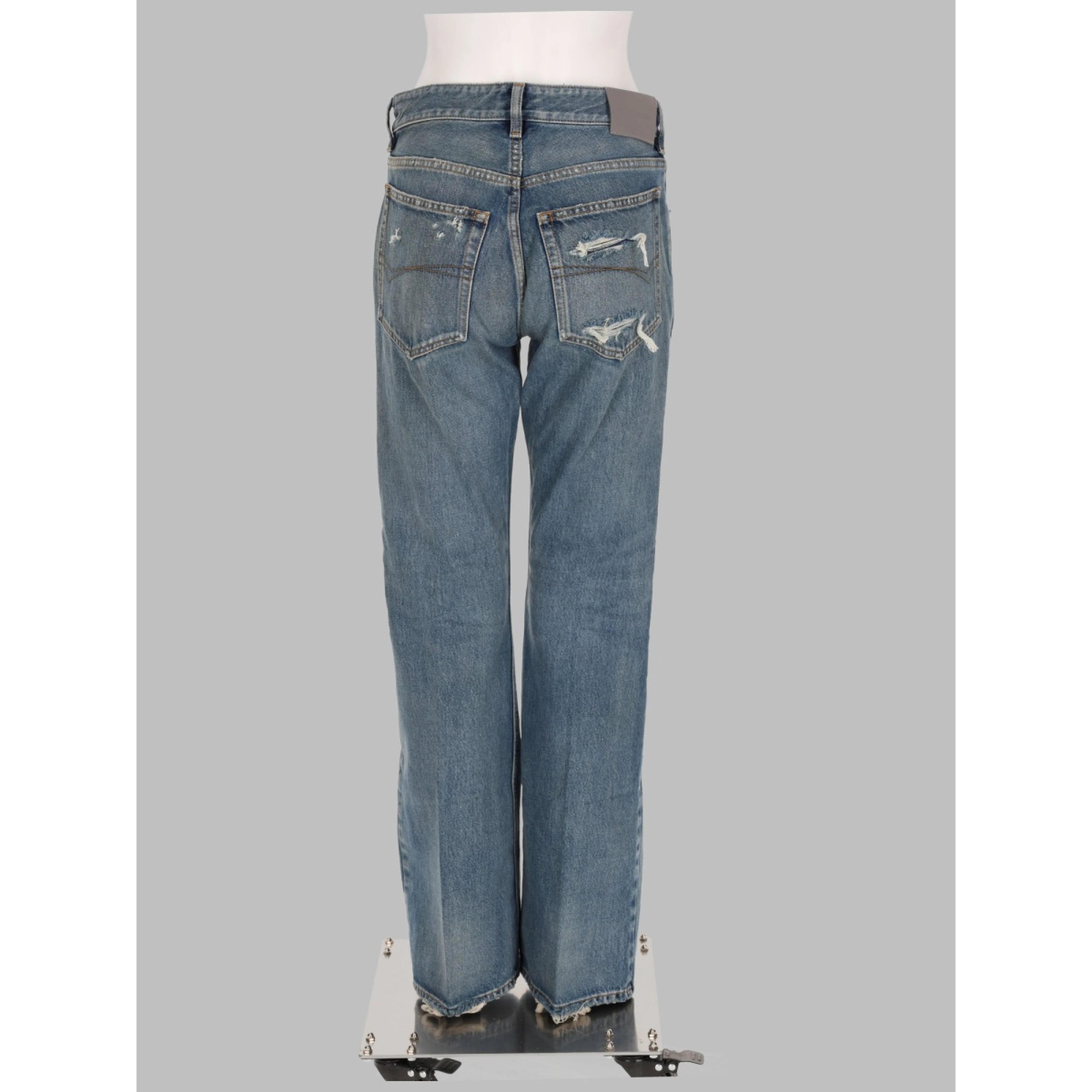 JEANS IN DENIM CON DETTAGLI USURATI