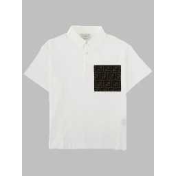 POLO CON TASCA IN TESSUTO JACQUARD FF TOBACCO