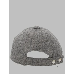 CAPPELLO DA BASEBALL IN CASHMERE CON LOGO