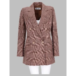 Blazer Doppiopetto in Lana Principe di Galles
