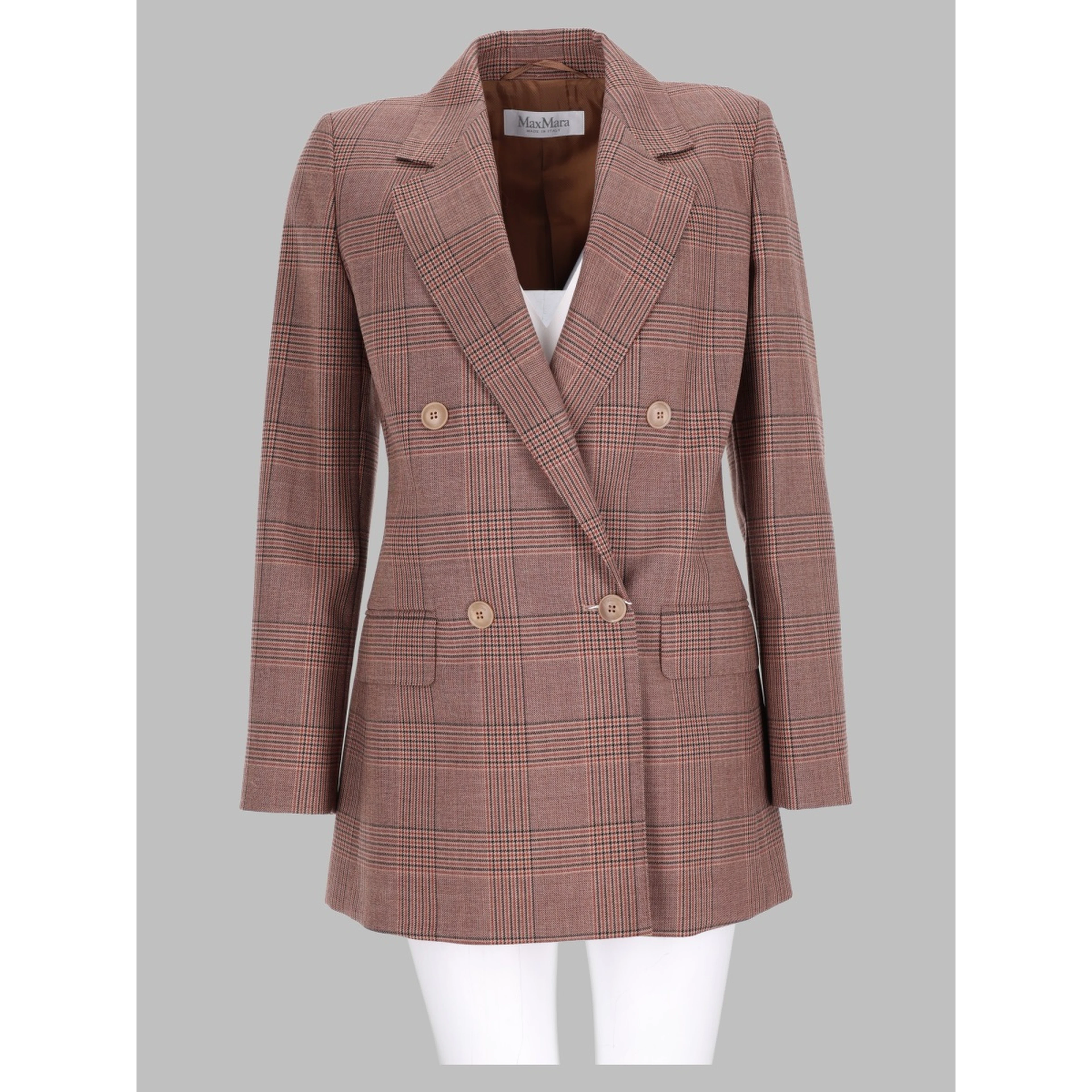 Blazer Doppiopetto in Lana Principe di Galles
