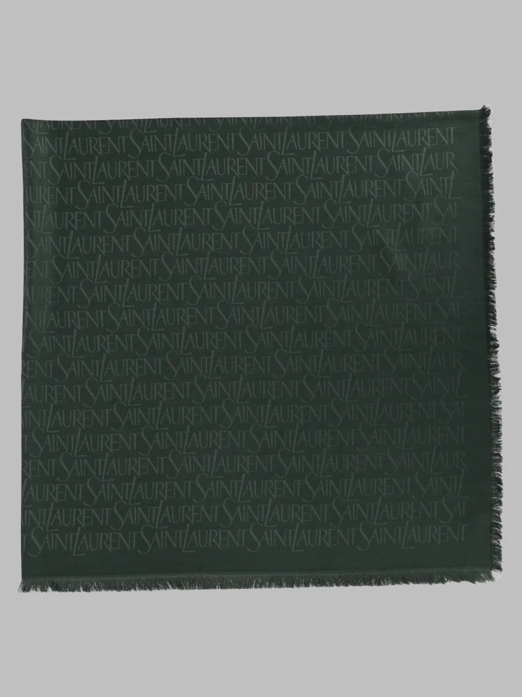 Sciarpa Jacquard In Seta e Lana