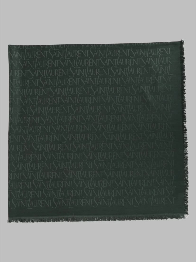 Sciarpa Jacquard In Seta e Lana