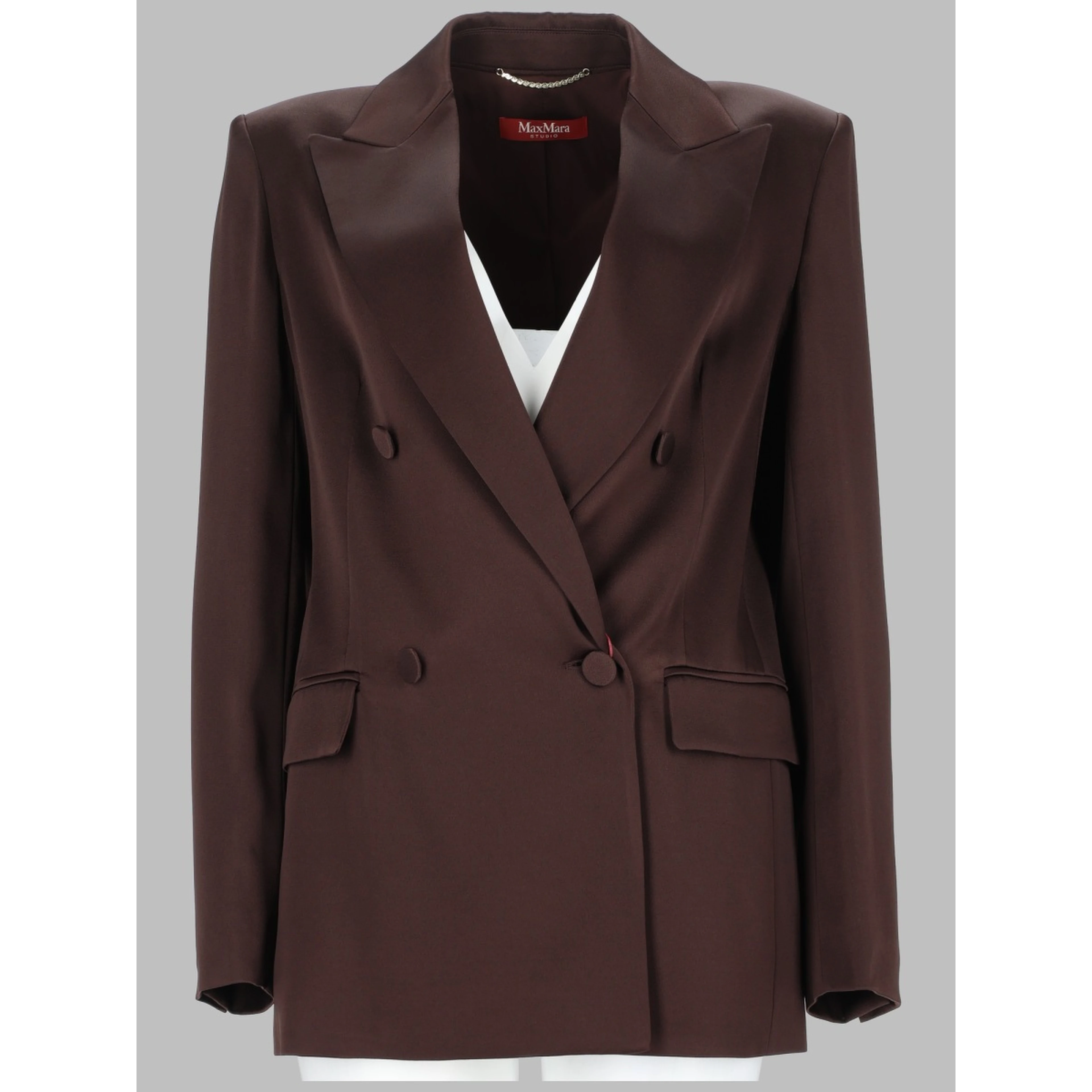 BLAZER DOPPIOPETTO IN ENVERS SATIN