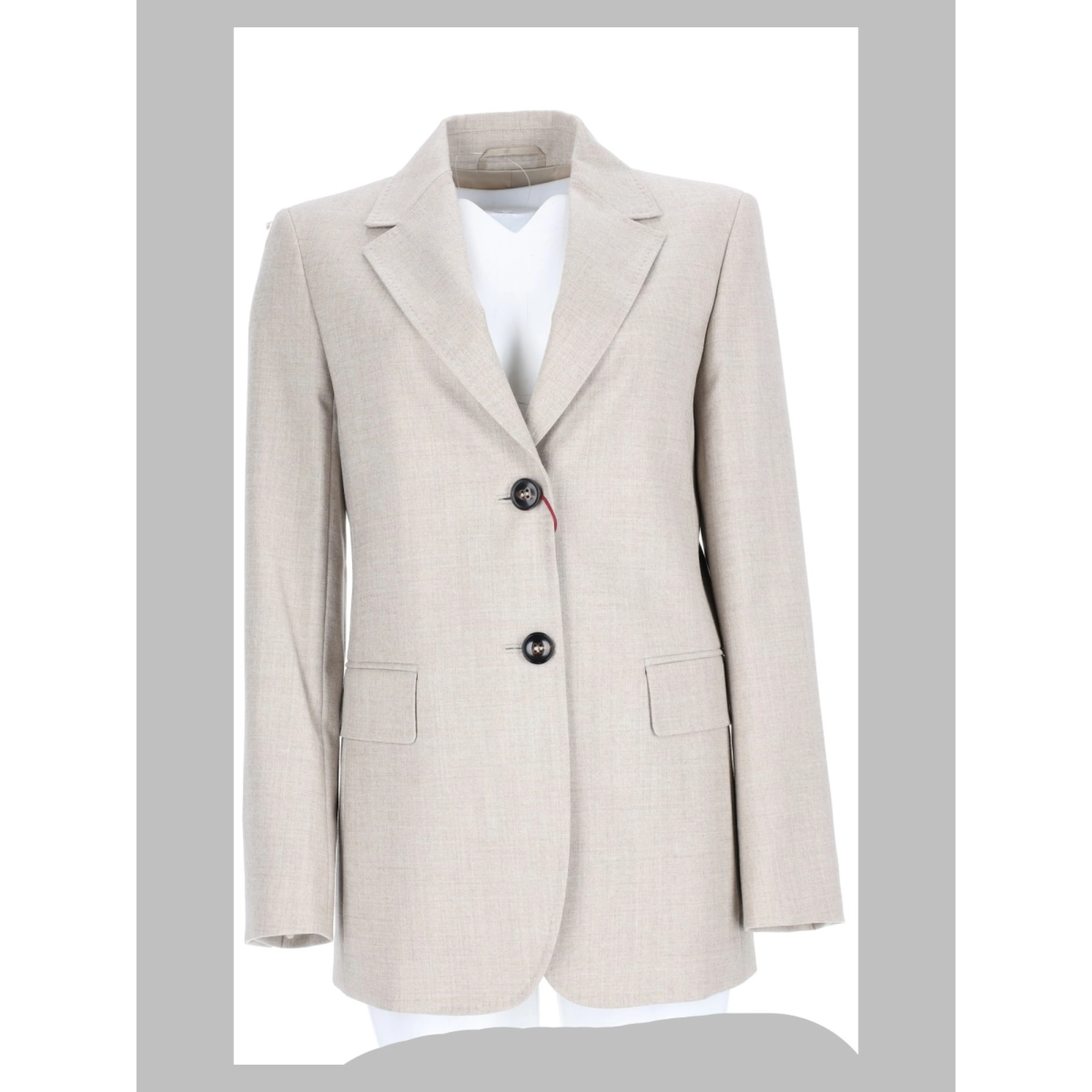 Blazer Monopetto in Flanella di Lana