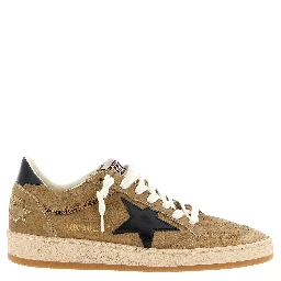 Beige Cowhide Low Top Sneakers