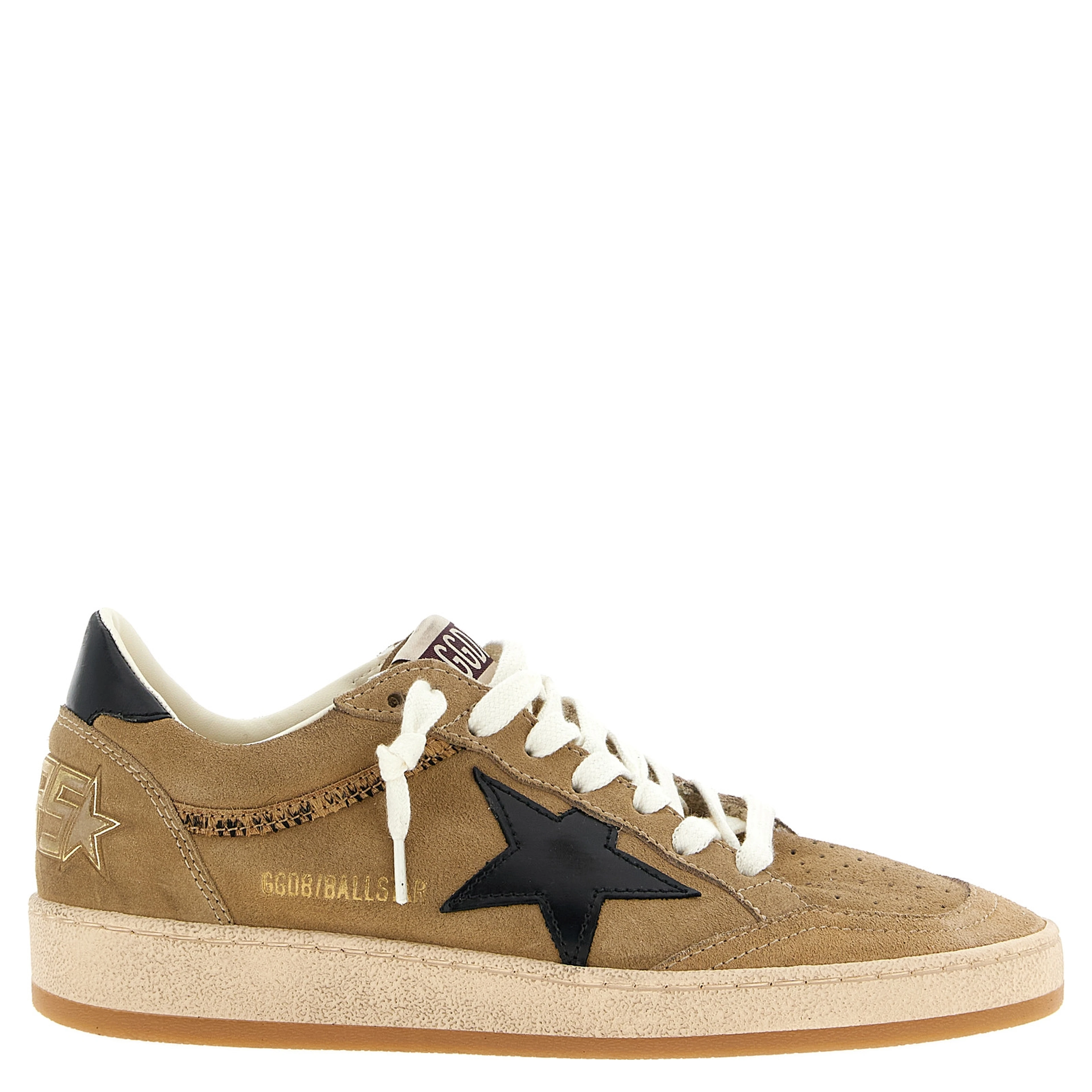 Beige Cowhide Low Top Sneakers
