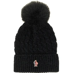 Black Virgin Wool Beanie