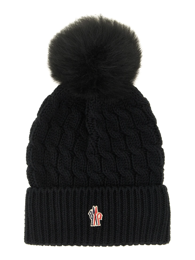 Black Virgin Wool Beanie