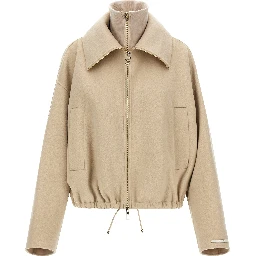 Beige Wool Bomber