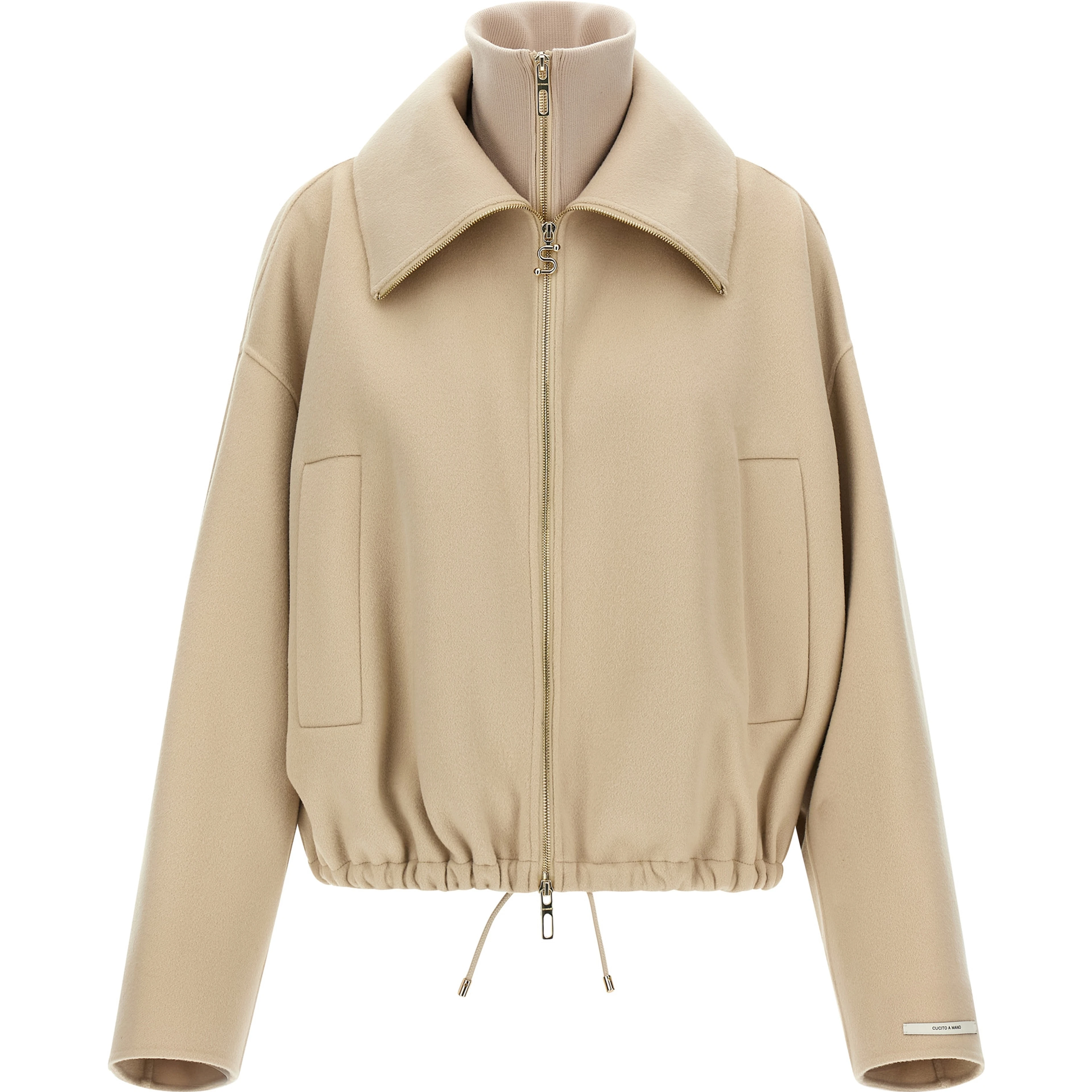 Beige Wool Bomber