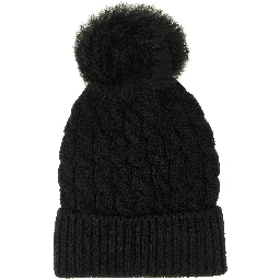 Black Virgin Wool Beanie