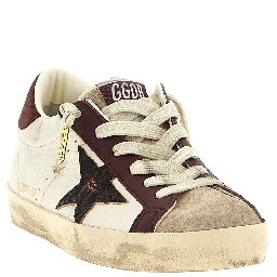 Bordeaux Leather Low Top Sneakers
