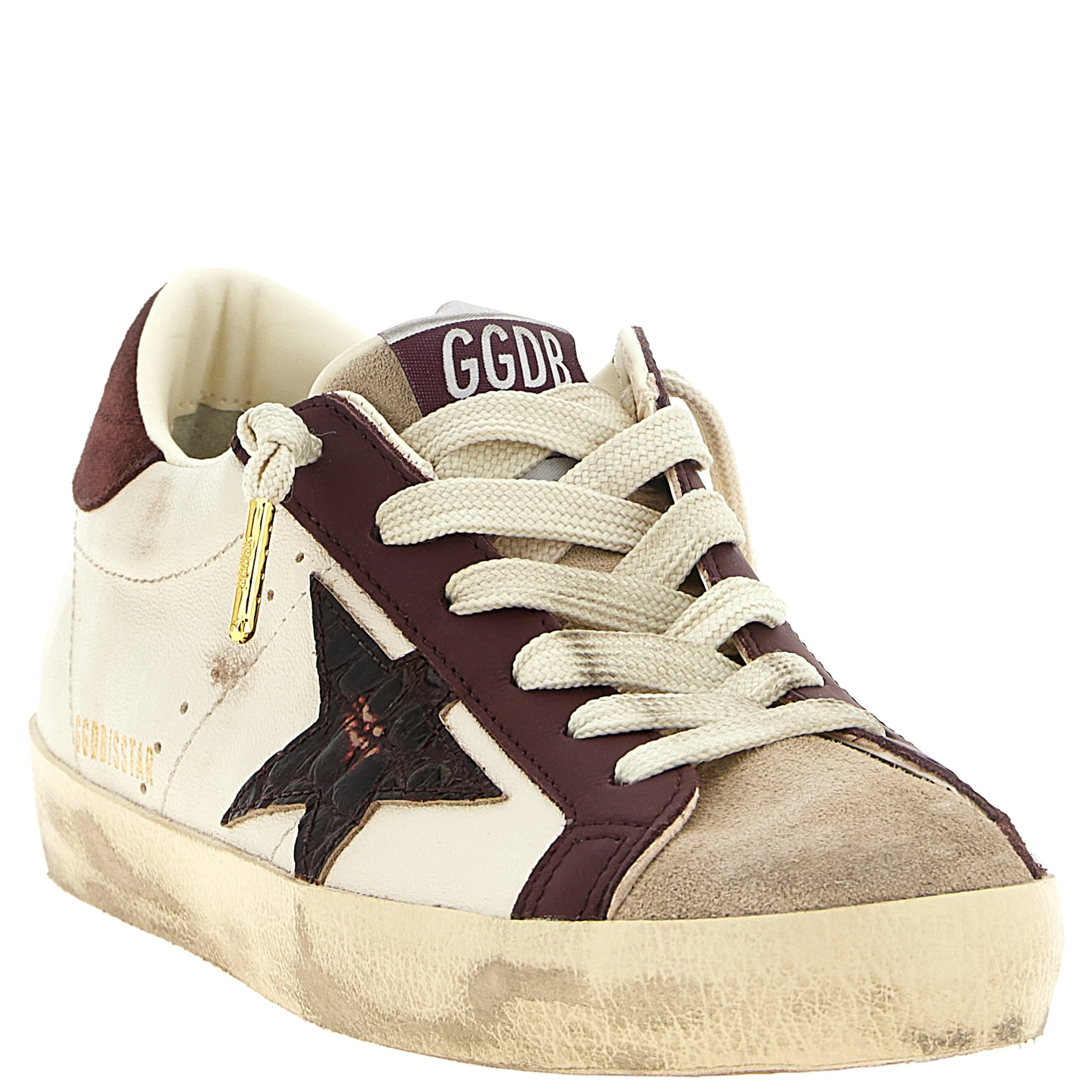 Bordeaux Leather Low Top Sneakers