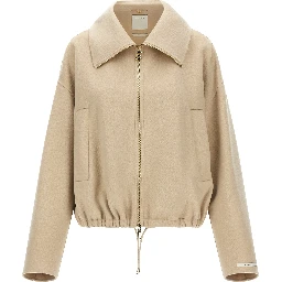 Beige Wool Bomber