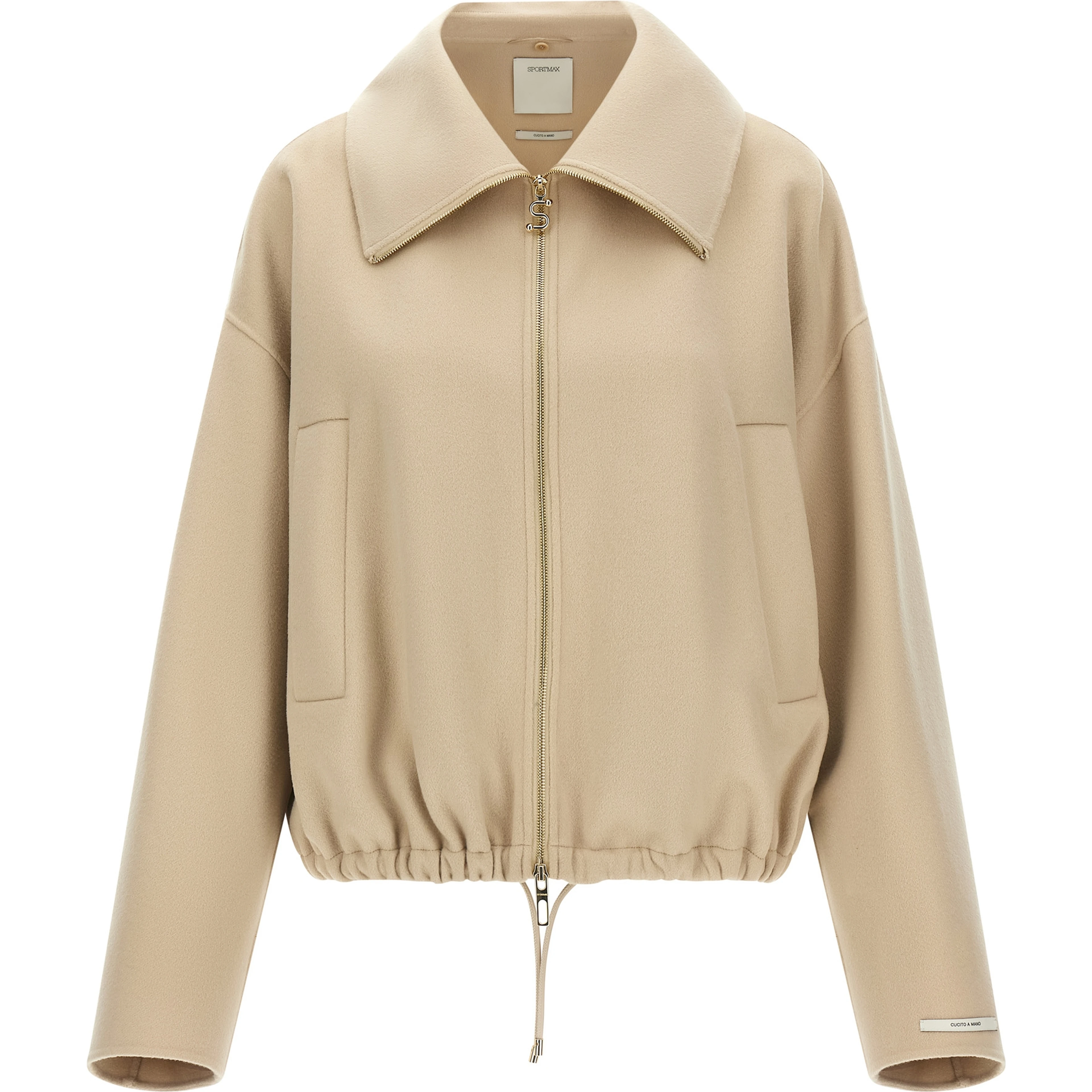 Beige Wool Bomber