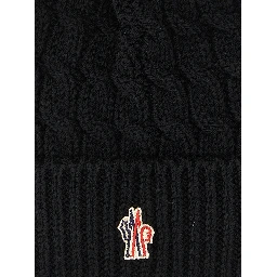Black Virgin Wool Beanie