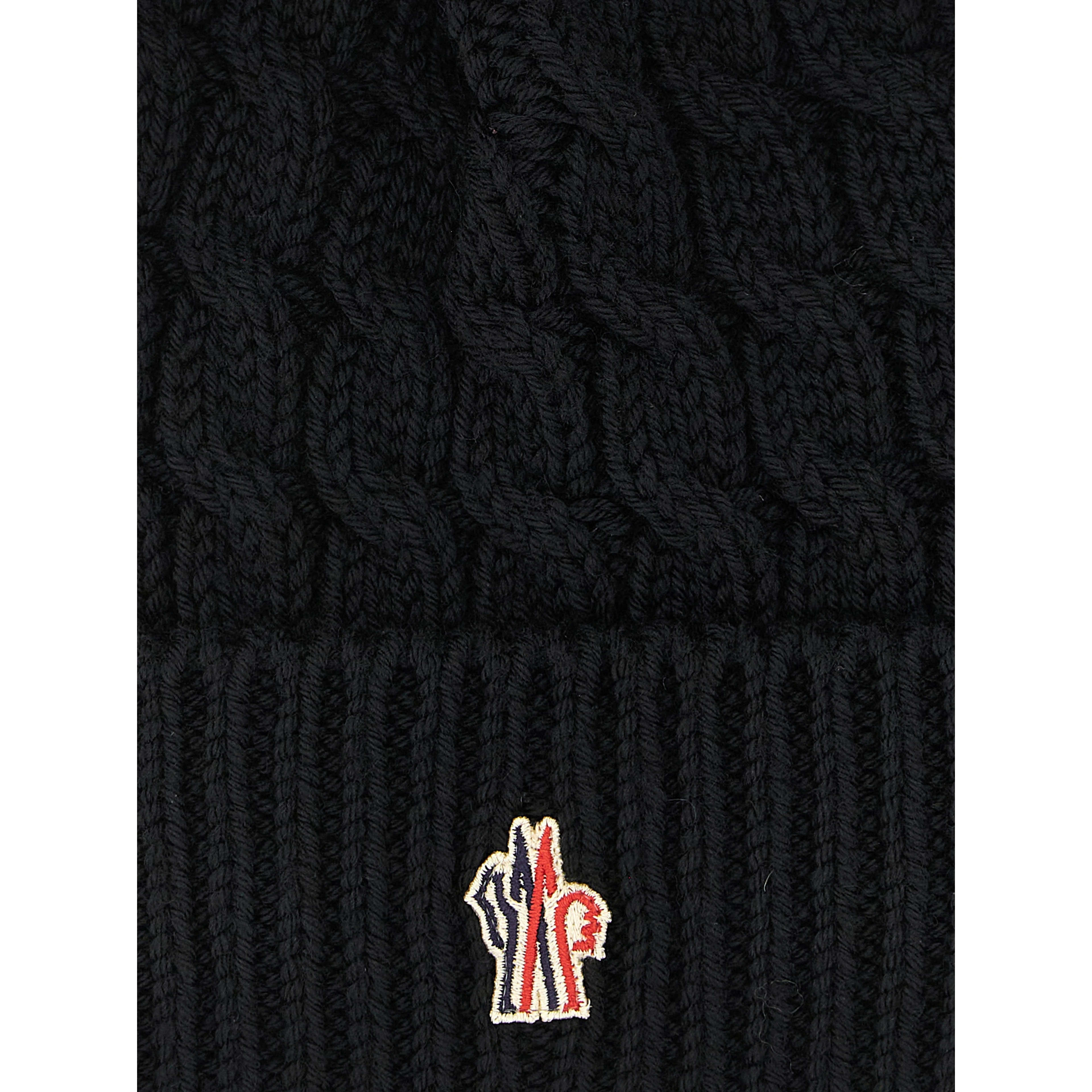 Black Virgin Wool Beanie