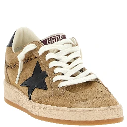 Beige Cowhide Low Top Sneakers