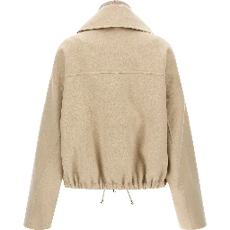 Beige Wool Bomber