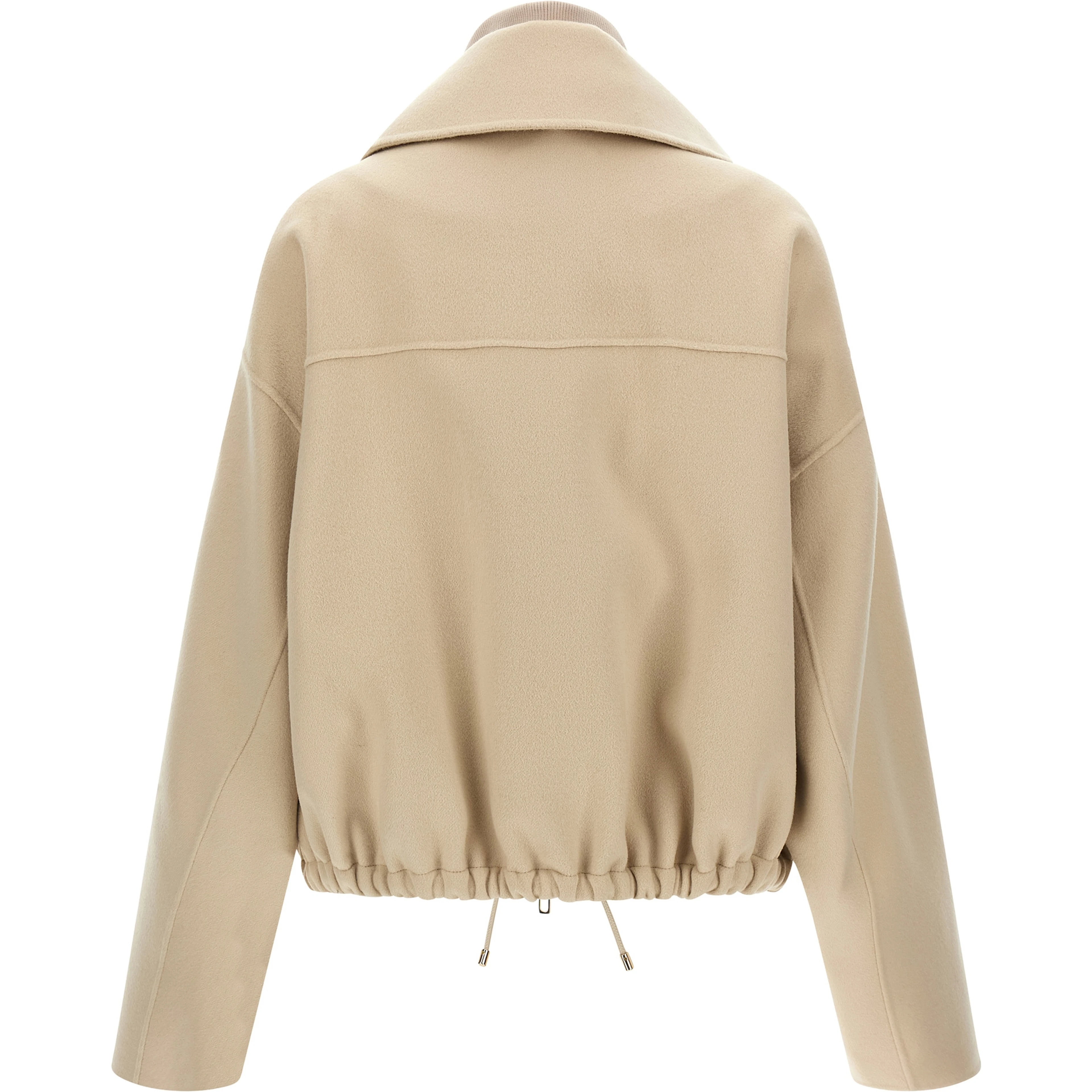 Beige Wool Bomber
